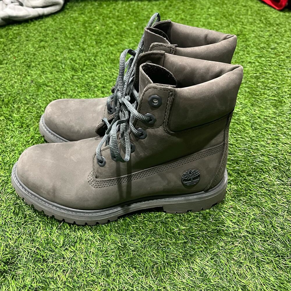 Womens Gray Suede Timberland Premium 6 Inch Boots
